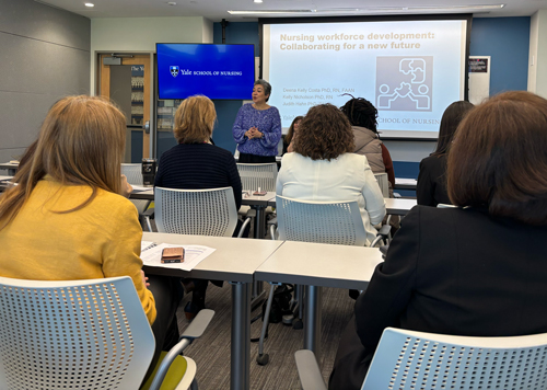 Clinical Community Advisory Board members at a session