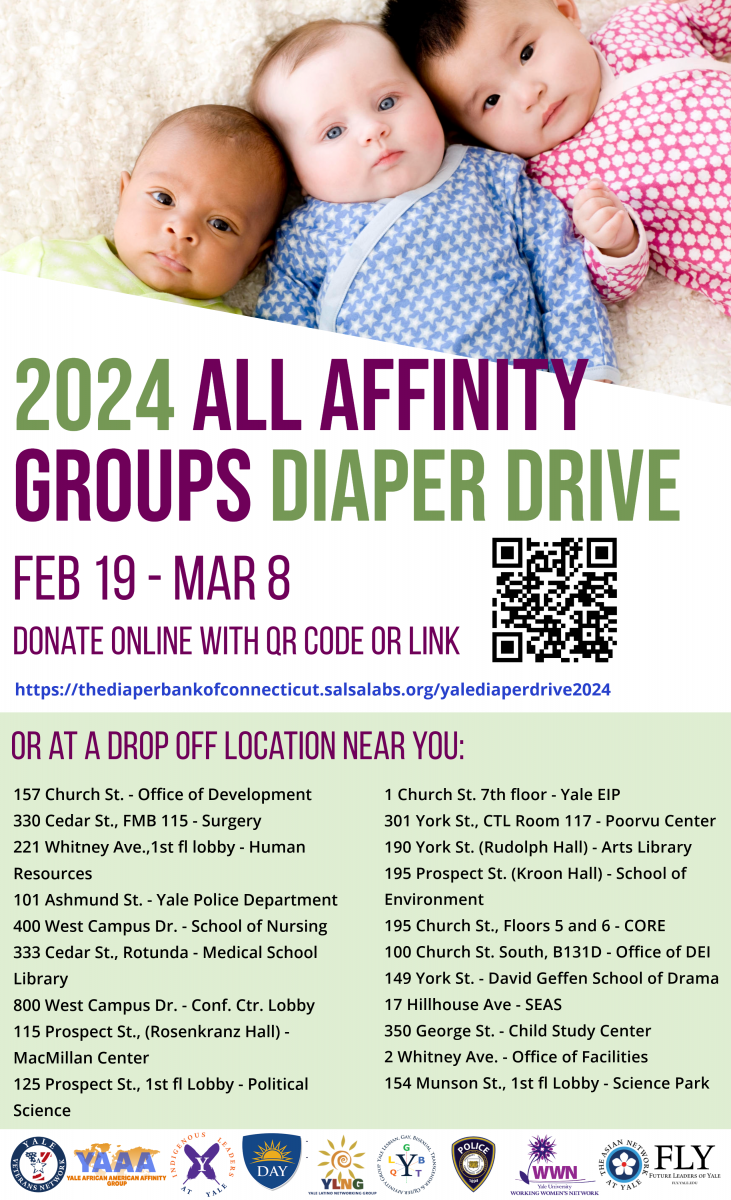 2024 All Affinity Groups Diaper Drive | Yale School of Nursing