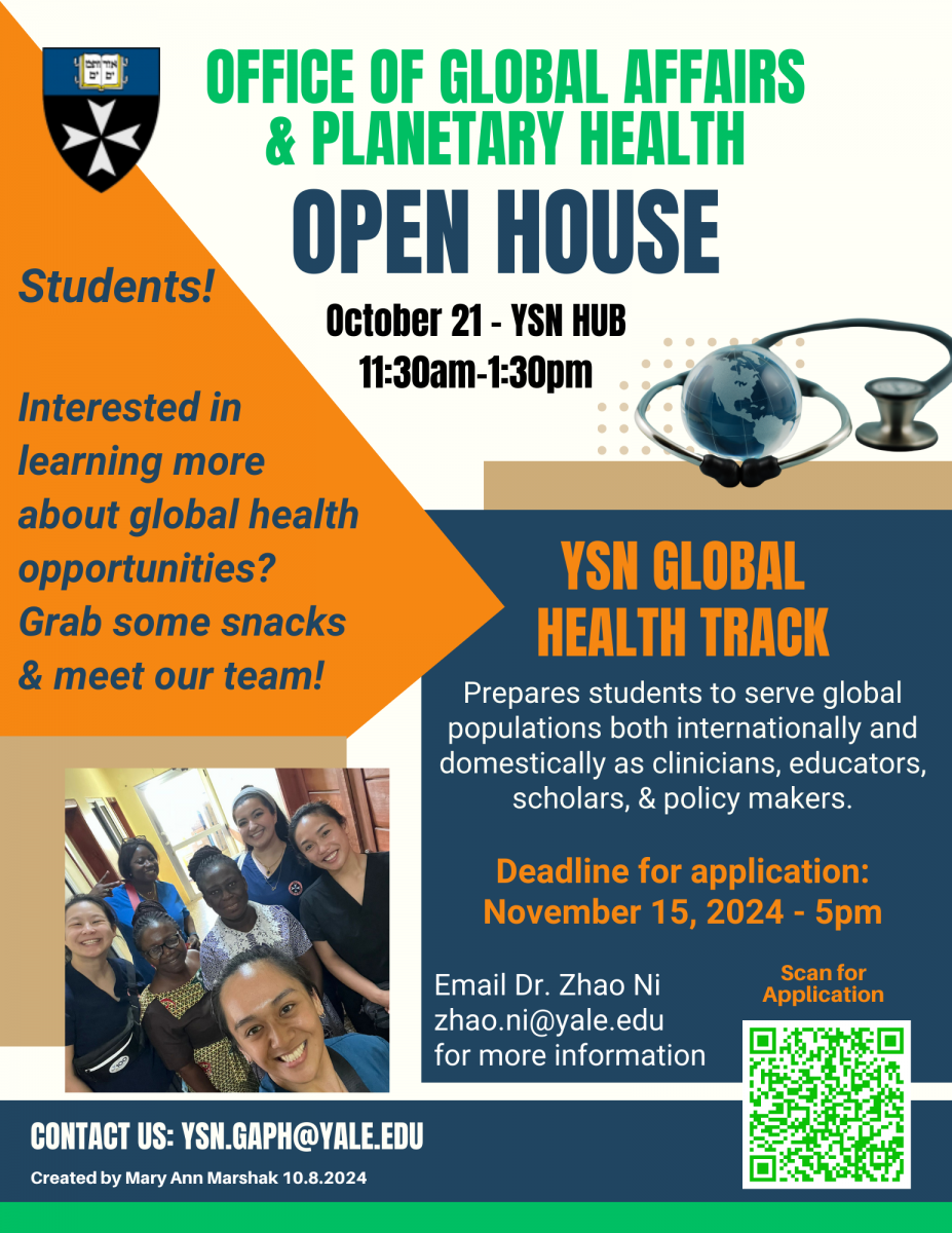 Students! Interested in learning more about global health opportunities? Grab some snacks &amp; meet our team!