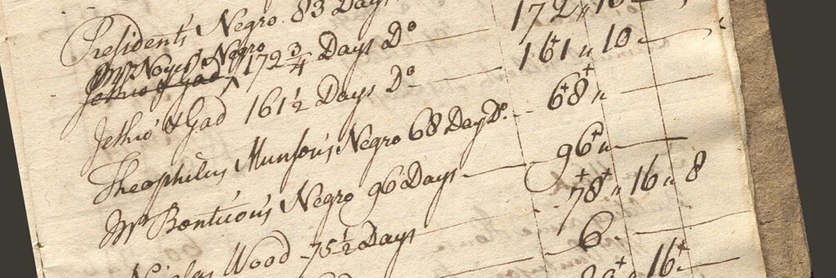 Yale slavery ledger