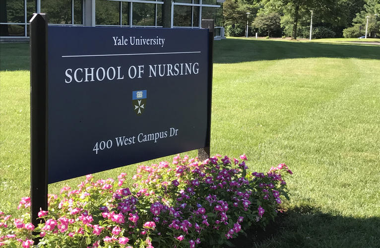 School of Nursing sign on West Campus