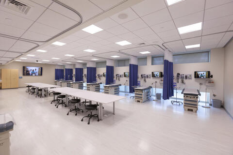 Yale School of Nursing students and faculty use the new skills lab spaces for classes and final exams.