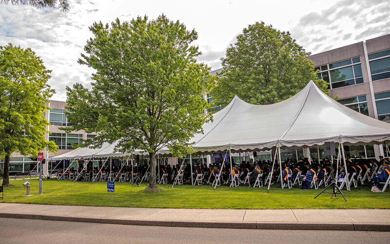 Commencement in 2021 was held on school grounds on West Campus.