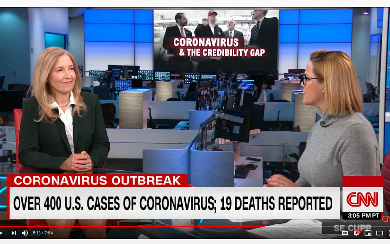 Dean Kurth on CNN talking about COVID-19 on March 7, 2022.