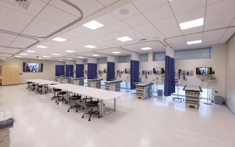 Yale School of Nursing students and faculty use the new skills lab spaces for classes and final exams.