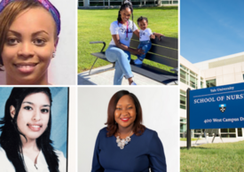 Individual photos of Shaylice Bragg, Shinelle Wilkins, Cinthya Chumpitaz, Triana McCown, and the YSN sign.