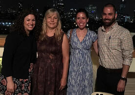 From left: Dena Schulman-Green, Yafa Haron, Shelli Feder, and David Collett have been collaborating on this project for more than three years. They also partner with Hanna Admi and Eliana Aaron. Their field work included hospice visits with Bedouins in the desert.