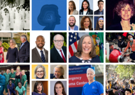 The Top 12 stories of 2022 include record-setting investments in the school, defining student experiences, a spotlight on faculty expertise, and a trailblazing US Treasurer. Grid of 12 images for top 12 stories.